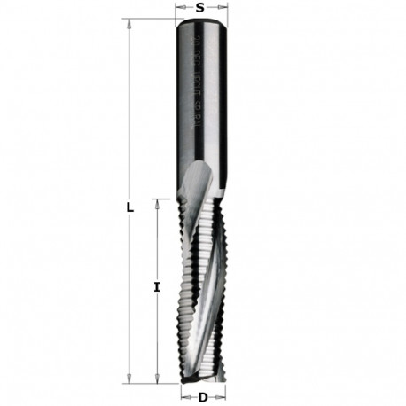 Spiraalfrees, üles.v HM D=12x42x90 Z3R RH