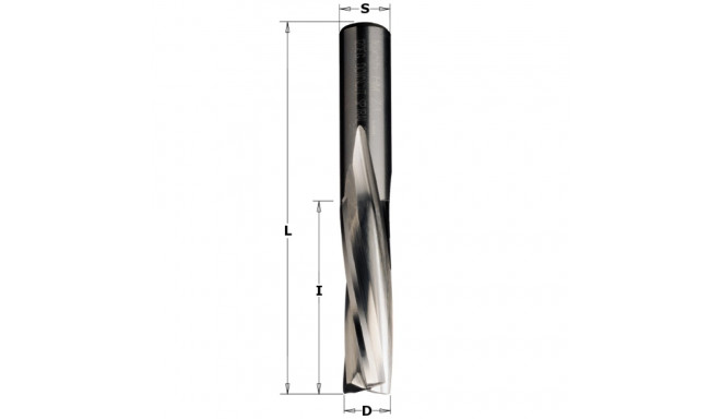 DOWN-CUT SPIRAL BIT SOLID HW D=20x72X140 Z3 RH
