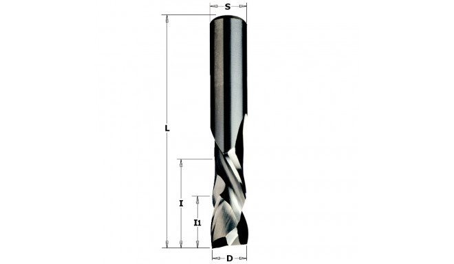 UP-DOWN CUT SC SPIRAL BIT D=12x25x76 Z=3+3 RH