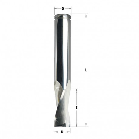 SOLID CARBIDE UPCUT SPIRAL BIT FOR ALUMINUM Z2 HWM D=8x20x60 RH