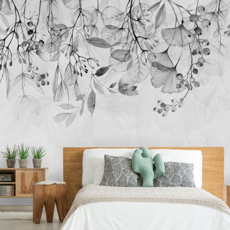 Fototapeet - Foggy Nature - Grey - 300x210