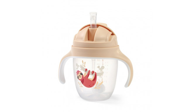 Babyono sippy cup with weighted straw brown 1464/04