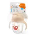 Babyono sippy cup with weighted straw brown 1464/04