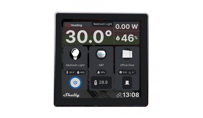 Smart Control Panel with 5A Switch Shelly Wall Display (black)