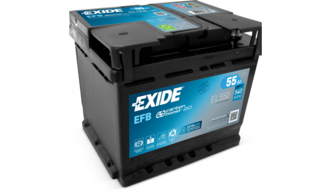 Exide EFB 55Ah 540A 207x175x190-+