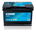 Exide AGM 62Ah 680A 242x175x190-+