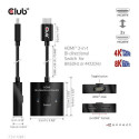 CLUB3D HDMI 2-in-1 Bi-directional Switch for 8K60Hz or 4K120Hz