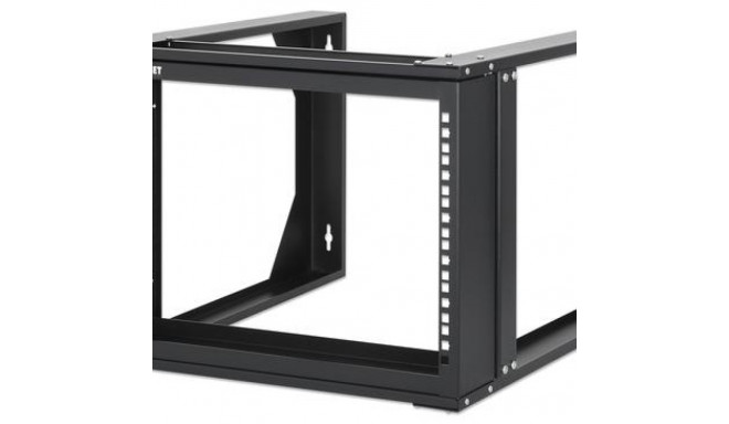 Intellinet 19&quot; Wall Mount Open Frame Network Rack, 6U, Front-hinged Swing Frame Flat Pack, 