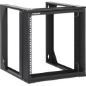 Intellinet 19" Wall Mount Open Frame Network Rack, 9U, Front-hinged Swing Frame Flat Pack, 2-Po