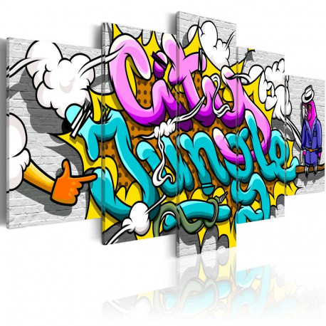 Seinapilt - Graffiti: city jungle - 200x100