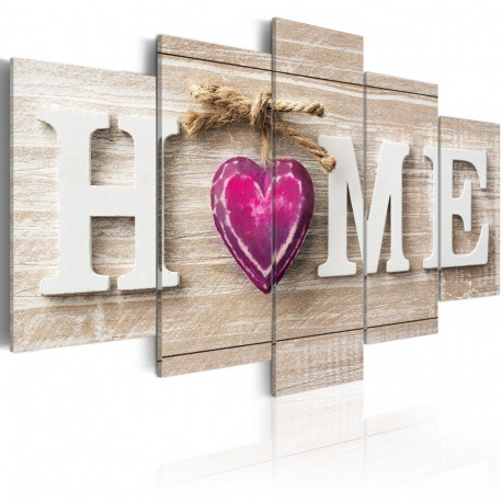 Seinapilt - Home: Pink Heart - 200x100