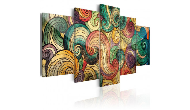 Seinapilt - Colourful Waves - 100x50