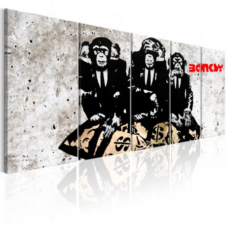 Seinapilt - Banksy: Three Monkeys - 200x80