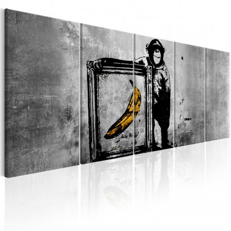 Seinapilt - Banksy: Monkey with Frame - 225x90