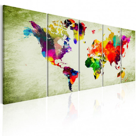 Seinapilt - Colourful Continents - 200x80