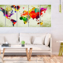 Seinapilt - Colourful Continents - 200x80