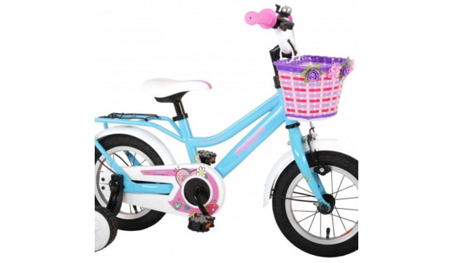Children's bicycle with auxiliary wheels / four-wheeled bicycle / 12 inch / Brilliant / light blue