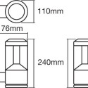 LED outdoor wall light 12W