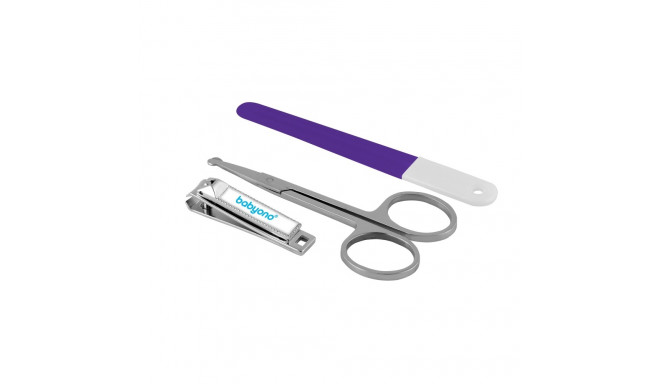 Baby manicure set: nail file, scissors, clippers 068