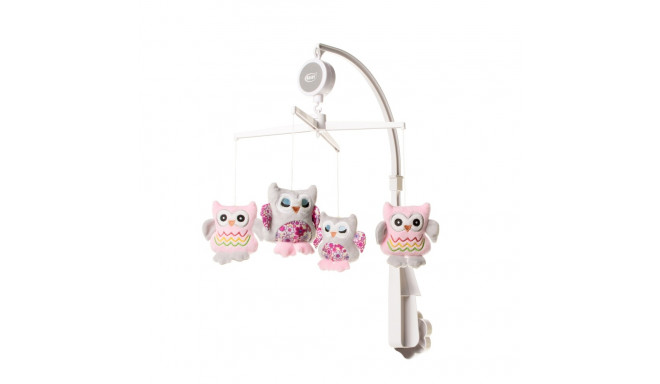 4Baby rattle for stroller owl pink OP08