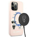 Karl Lagerfeld kaitseümbris iPhone 13 Pro Ikonik Karl and Choupette (KLHMP13LSSKCI)