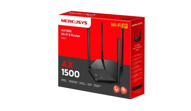 Router Mercusys MR60X WiFi 6 AX1500 2LAN 1WAN