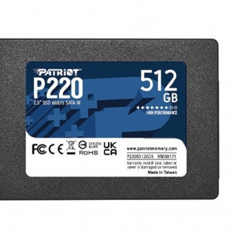 SSD 512GB P220 550/500 MB/s SATA 3 2.5 inches