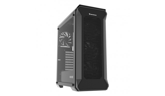 The Genesis Irid 505F is a Midi Tower PC case designed for high airflow and modern 