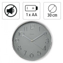 Wall clock Elegance silver/grey 30 cm