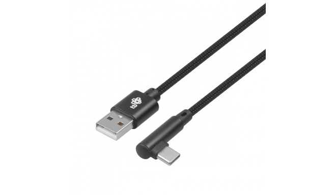 USB - USB C angle 1.5m. cable, black