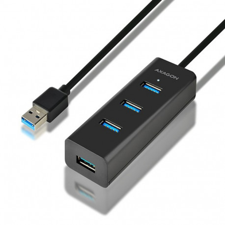 Laadimisjaotur HUE-S2BL 4x USB 3.2 Gen 1 1.2m kaabel, MicroUSB laadimine