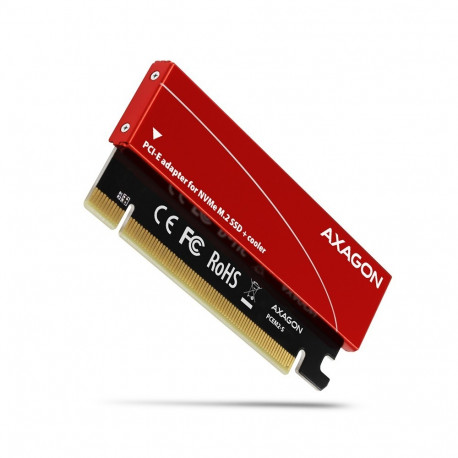 PCEM2-S PCI-E 3.0 16x - M.2 SSD NVMe, kuni 80mm SSD, madalaprofiilne jahuti