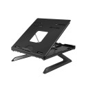 Notebook stand with smartphone holders