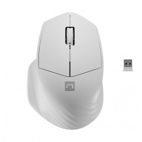 Siskin 2 juhtmevaba hiir 1600 DPI Bluetooth 5.0 + 2.4GHz, valge