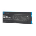 Keyboard Felimare US bluetooth + 2.4GHz Slim, phone/tablet holder black