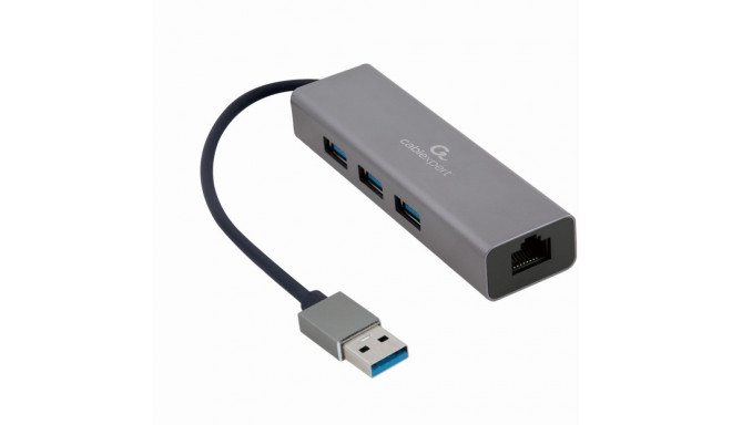 USB-AM to LAN GbE Hub 3xUSB 3.0
