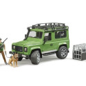 Land Rover Defender vehicle with forester and dog figure