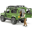 Land Rover Defender vehicle with forester and dog figure