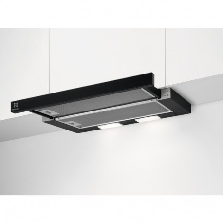 The Electrolux LFP326FB is a 600 series telescopic (pull-out) cooker hood designed 