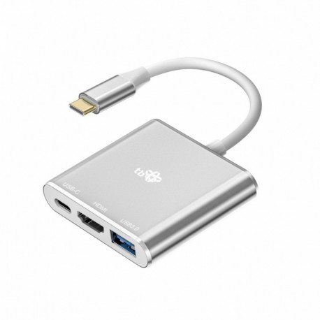 TB USB-C hub 3in1 HDMI/USB/USB-C PD, silver