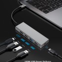 Adapter HUB USB C 7in1 - HDMI, USBx3, PD, SD/TF