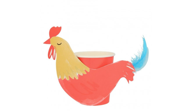 Party Cups On the Farm Rooster