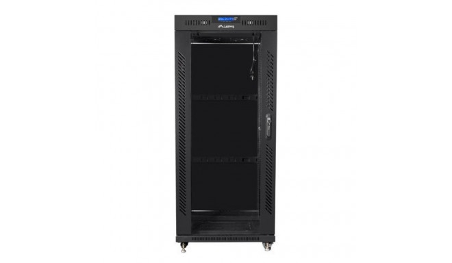 RACK installation cabinet solution 19 22U 800X800 black LCD glass door (FLAT PACK)