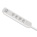 Surge protector 4 sockets, 2xUSB, 1.8m