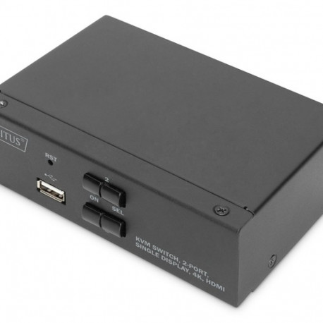 DIGITUS 2-Port USB-C KVM Switch, 4K/60Hz
Description:
The DS-12870