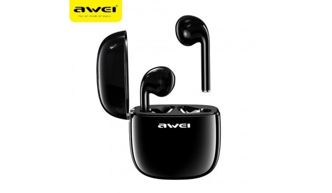 T28 TWS Bluetooth Earphones with Charging Dock - Black