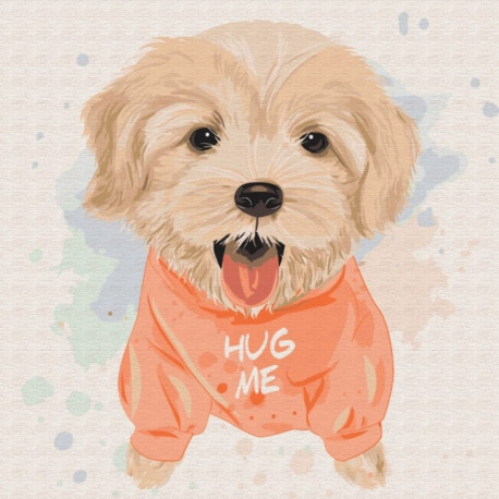 Picture Paint it ! Painting by numbers Dog buddy