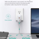 AUKEY PA-B6S White Omni a Mix GaN ultrafast Wal