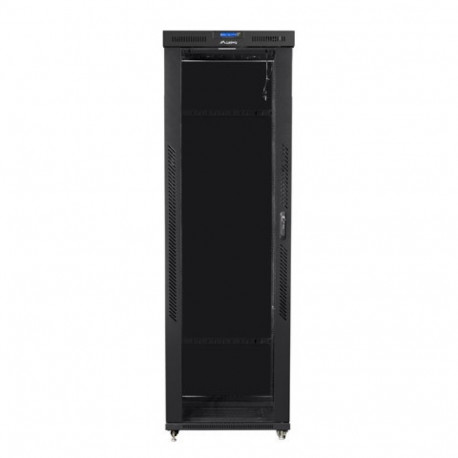 Installation cabinet rack 19 47U 800x1000 black, glass door LCD (Flat pack)