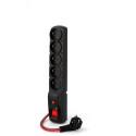 Surge Protector F5 Power 1.5m black 16A
